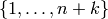 \{1,\dotsc ,n+k \}