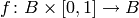 f\colon B\times [0,1]\rightarrow B