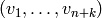 (v_{1},\ldots,v_{n+k})
