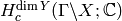H_{c}^{\dim Y} (\Gamma
\backslash X; \C)