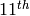 11^{th}