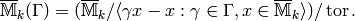 \esM_k(\Gamma) = (\esM_k/\langle \gamma x - x : \gamma\in\Gamma, x \in \esM_k\rangle)/\tor.