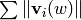 \sum \| \vv_{i}
(w)\|