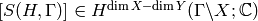 [S (H,\Gamma )] \in H^{\dim X - \dim Y} (\Gamma
\backslash X; \C)