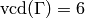 \vcd (\Gamma) = 6