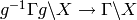 g^{-1}\Gamma g\backslash X\rightarrow \Gamma
\backslash X