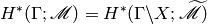 H^{*} (\Gamma ; \MMM) =  H^{*}(\Gamma \backslash X; \widetilde{\MMM})