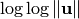 \log \log \| \uu \|