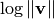 \log \|\vv\|