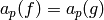 a_p(f) = a_p(g)