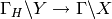 \Gamma_{H}\backslash Y \rightarrow \Gamma \backslash X