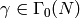 \gamma \in \Gamma_{0} (N)