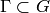 \Gamma \subset
G