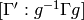 [\Gamma ':g^{-1}\Gamma g]