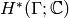H^{*}
(\Gamma ; \C)