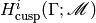 H^{i}_{\text{cusp}} (\Gamma ; \MMM)