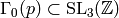 \Gamma_{0} (p)\subset \SL_{3} (\Z)