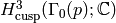 H^{3}_{\text{cusp}} (\Gamma_{0}
(p); \C)