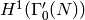 H^{1} (\Gamma_{0}' (N))