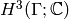 H^{3}(\Gamma ;
\C)