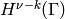 H^{\nu -k} (\Gamma)