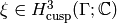 \xi\in H^{3}_{\text{cusp}} (\Gamma ; \C)