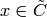 x\in \tilde{C}