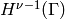 H^{\nu -1} (\Gamma)