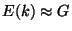 $ E(k)
\approx G$
