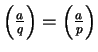 $ \left(\frac{a}{q}\right) = \left(\frac{a}{p}\right)$