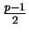 $ \frac{p-1}{2}$