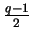 $ \frac{q-1}{2}$