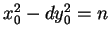 $ x_0^2 - dy_0^2 =n$