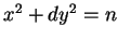 $ x^2 + d y^2 = n$