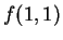 $\displaystyle f(1,1)$