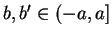 $ b,b'\in(-a,a]$