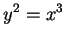 $\displaystyle y^2 = x^3$
