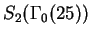 $ S_2(\Gamma_0(25))$