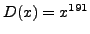 $ D(x) = x^{191}$