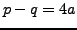 $ p-q=4a$
