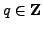 $ q\in\mathbb {Z}$