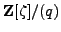 $ \mathbb{Z}[\zeta]/(q)$