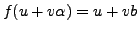 $ f(u+v\alpha) = u+vb$