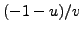 $ (-1-u)/v$