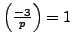 $ \left(\frac{-3}{p}\right)=1$