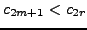$ c_{2m+1} < c_{2r}$