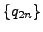 $ \{q_{2n}\}$
