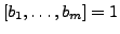 $ [b_1,\ldots,b_m]=1$