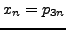 $ x_n=p_{3n}$