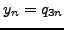 $ y_n=q_{3n}$